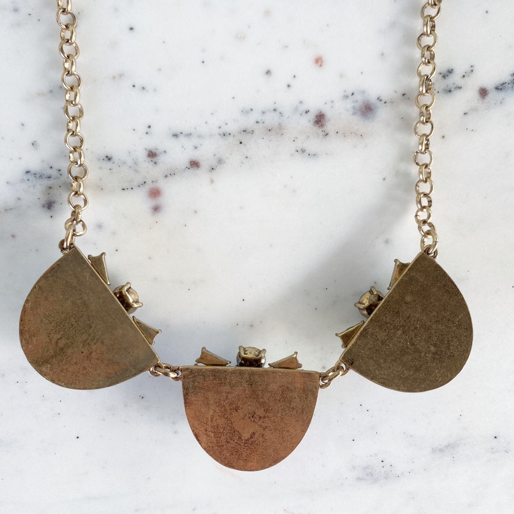 "Tenley" Necklace || Clear Crystal Statement - Picture 6 of 13